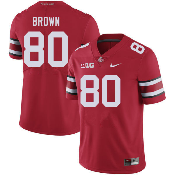 #80 Noah Brown Ohio State Buckeyes Jerseys Football Stitched-Red